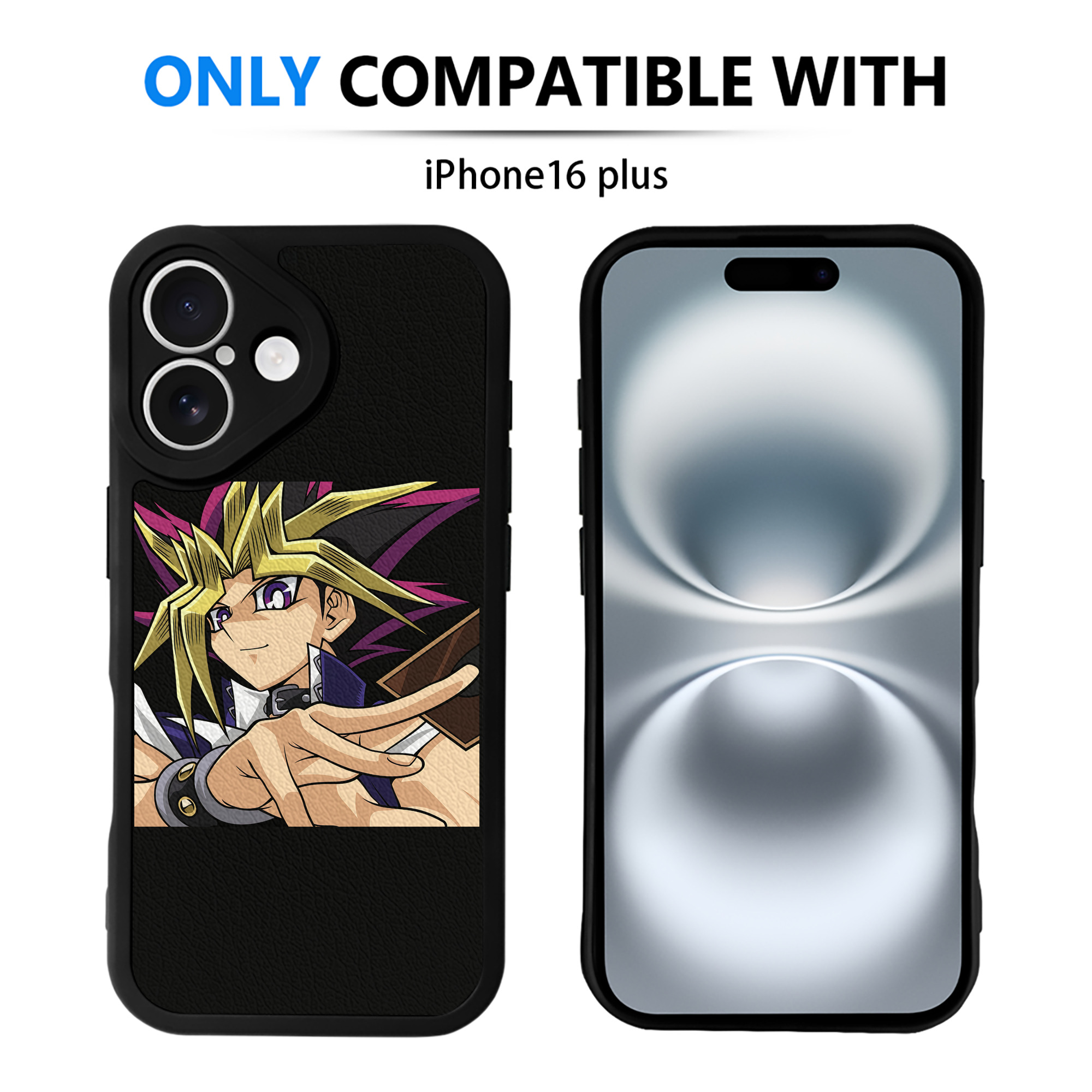 遊☆戯☆王 Yu-Gi-Oh! 【iPhone 16シリーズ対応】シリコンスマホケース（レザー調） 材質：シリコン